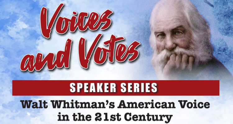 Flyer for the event with photo of Walt Whitman