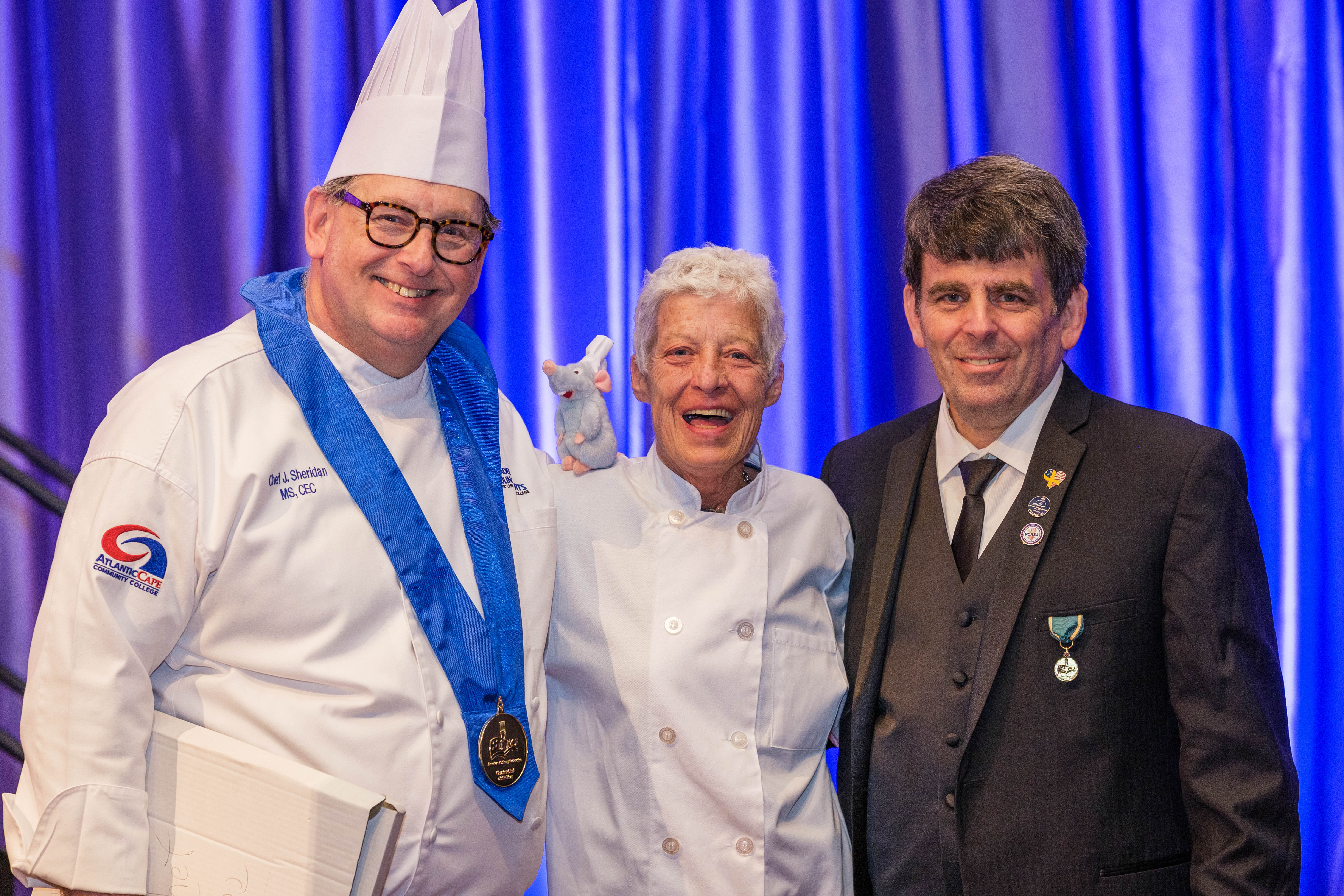 Chef Joseph Sheridan with his wife and David Goldstein