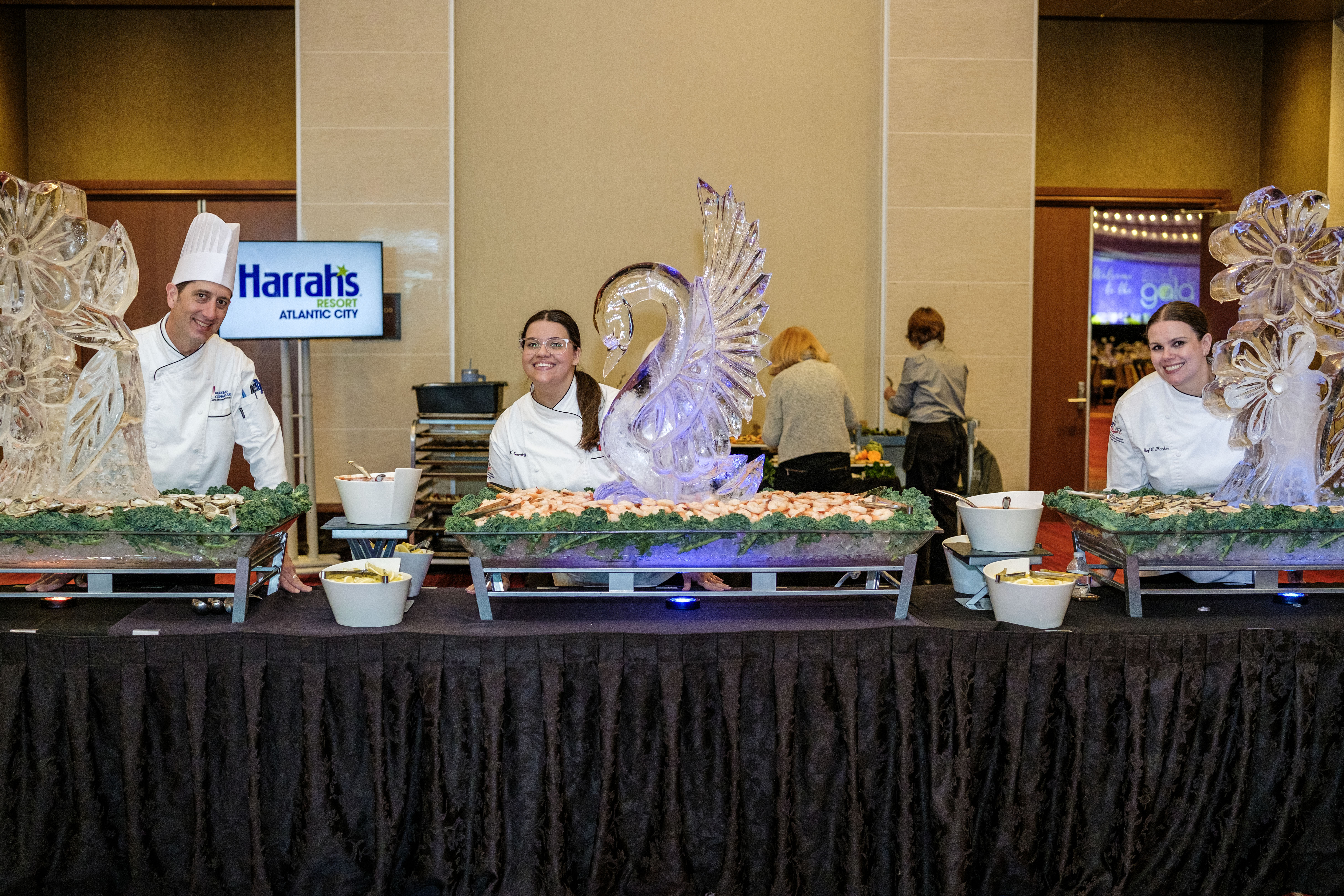 Students from the Academy of Culinary Arts during the Gala cocktail hour