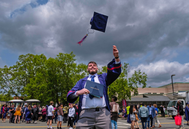 Graduate celebrates his big day