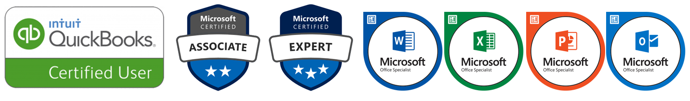 Quick Book and Microsoft Badges