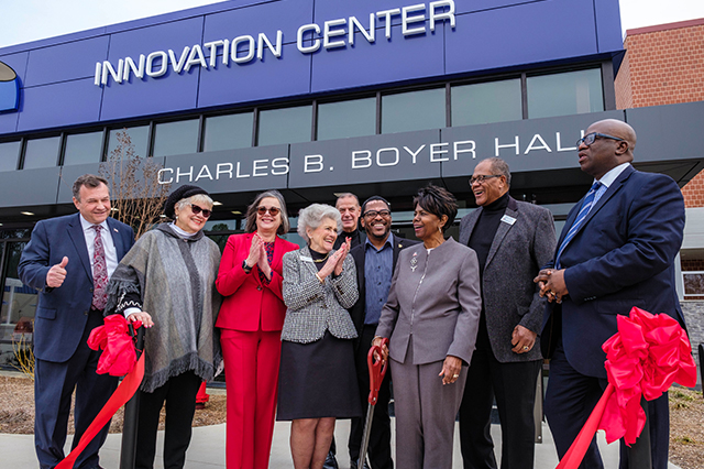 Board members at the Innovation Center ribbon cutting cermony
