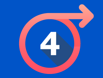 the number 6 in a circle with an arrow