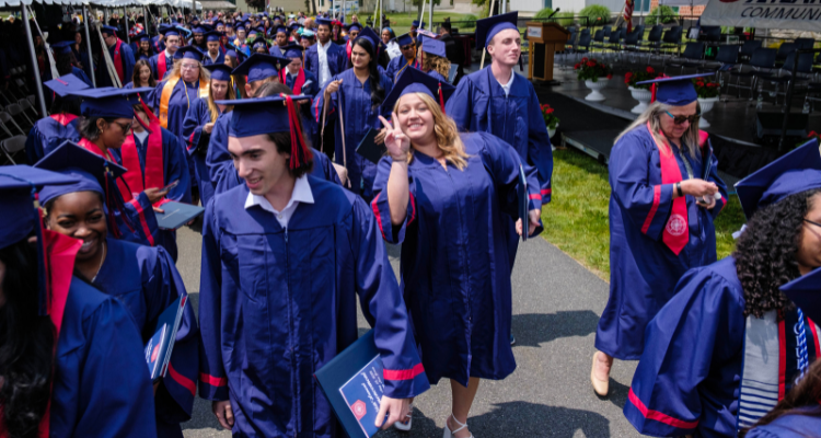 Atlantic Cape Graduates leaving Commencement ceremony on May 18 2023