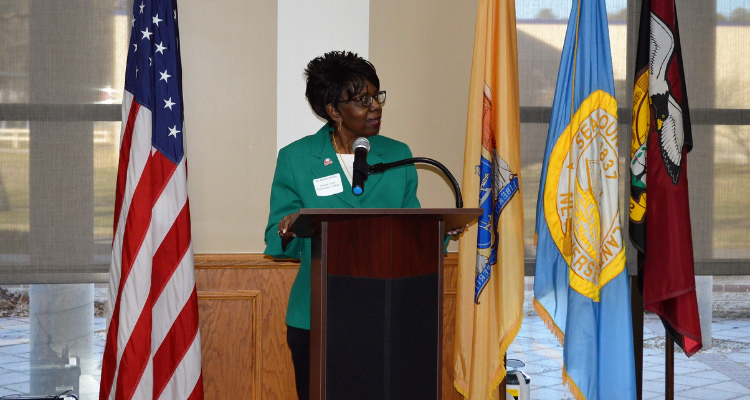 Atlantic Cape President Dr. Barbara Gaba addresses the Southern New Jersey Development Council